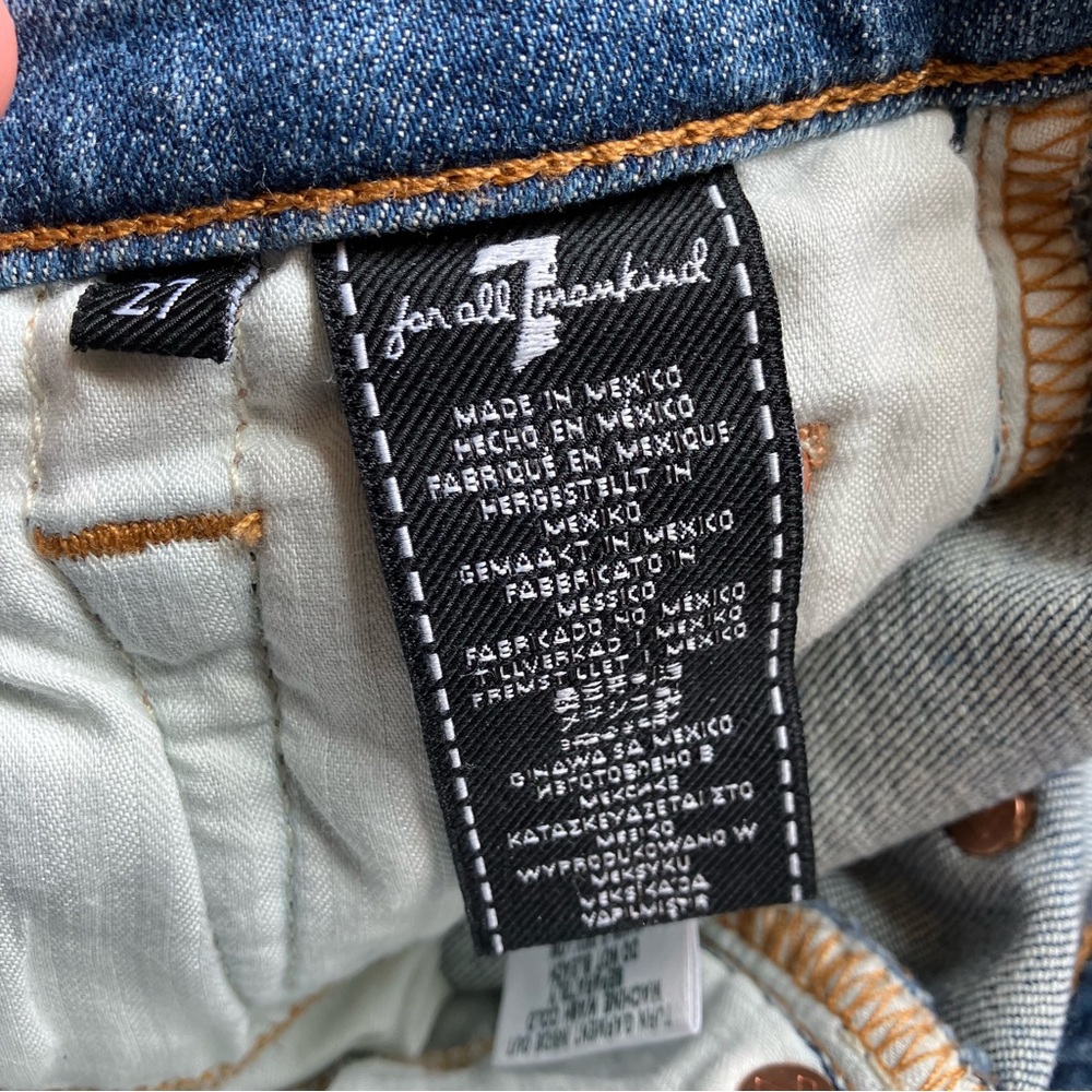7 For All Mankind Luxe Vintage The Ankle Skinny Denim Jeans size 27 - Picture 7 of 9